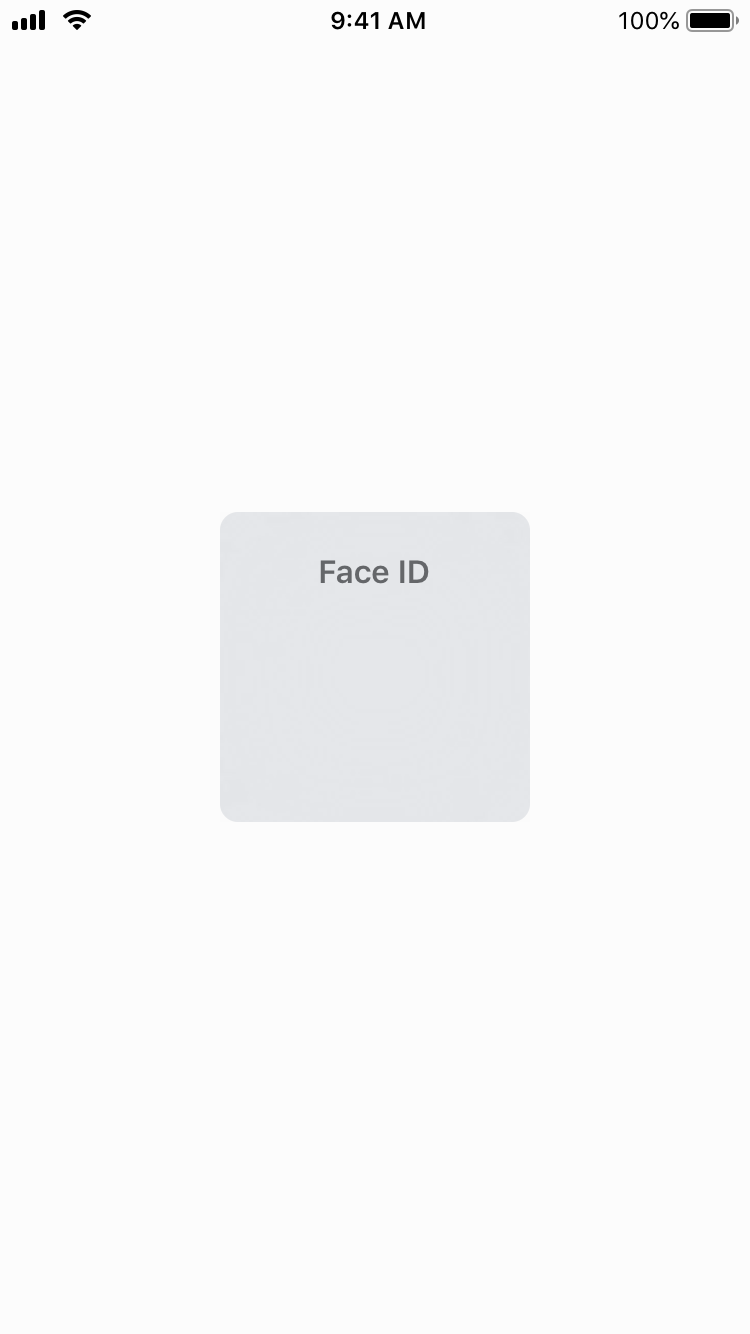 Face ID prompt on the iPhone 8 simulator